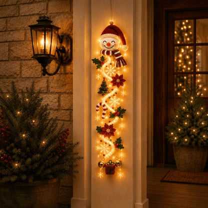 🎄✨ Light-Up Christmas Door Hanger – 6 Festive Holiday Designs