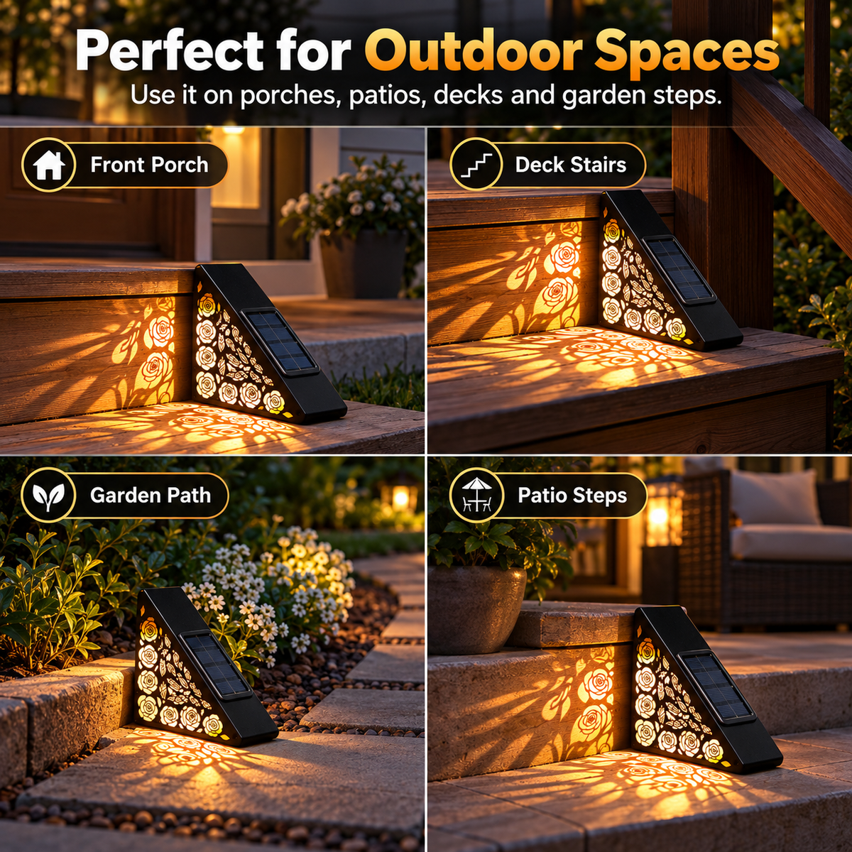 Hot sales🔥2-Pack Solar Step Lights Outdoor