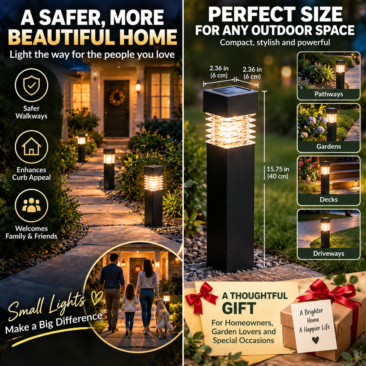 ☀️ Solar Pathway Lights – Wireless Outdoor Lighting for Walkways, Gardens & Yards