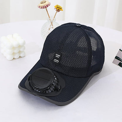 ☀️ Solar Fan Hat with USB Charging – Hands-Free Airflow for Hot Outdoor Days