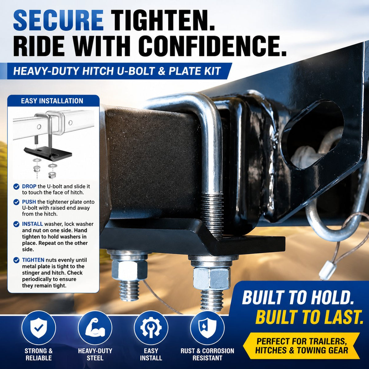 🚙Heavy-Duty Trailer Hitch Anti-Rattle Stabilizer