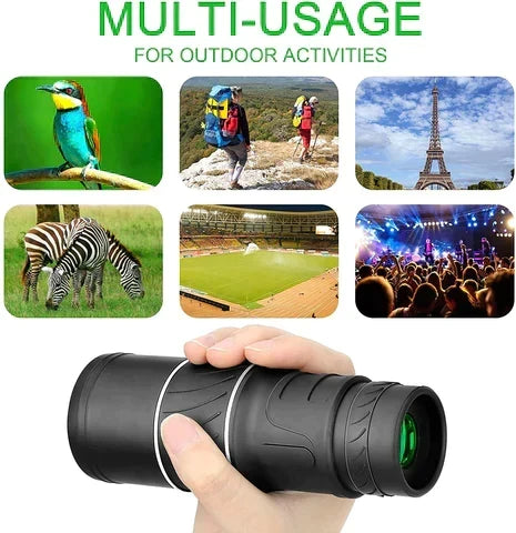 16×52 Compact Monocular Telescope – Clearer Views for Travel & Outdoors