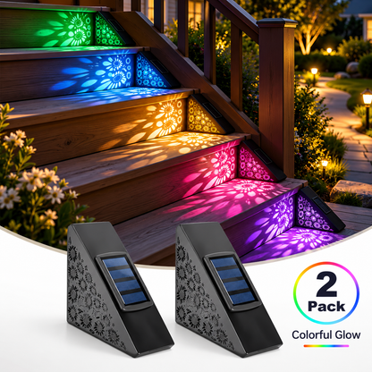 🔥Hot sales✨2-Pack Solar Step Lights Outdoor