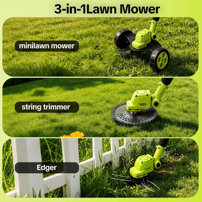 🌿🔥2026 Hot Sale 21V Cordless 3-in-1 Grass Trimmer, Edger & Mini Mower