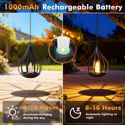 ☀️Solar Teardrop Lantern — Flickering Candle Light for Garden & Patio