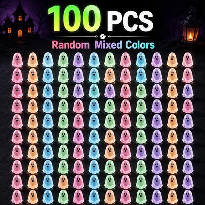👻Glow-in-the-Dark Ghost Beads | Cute Resin Halloween Decor