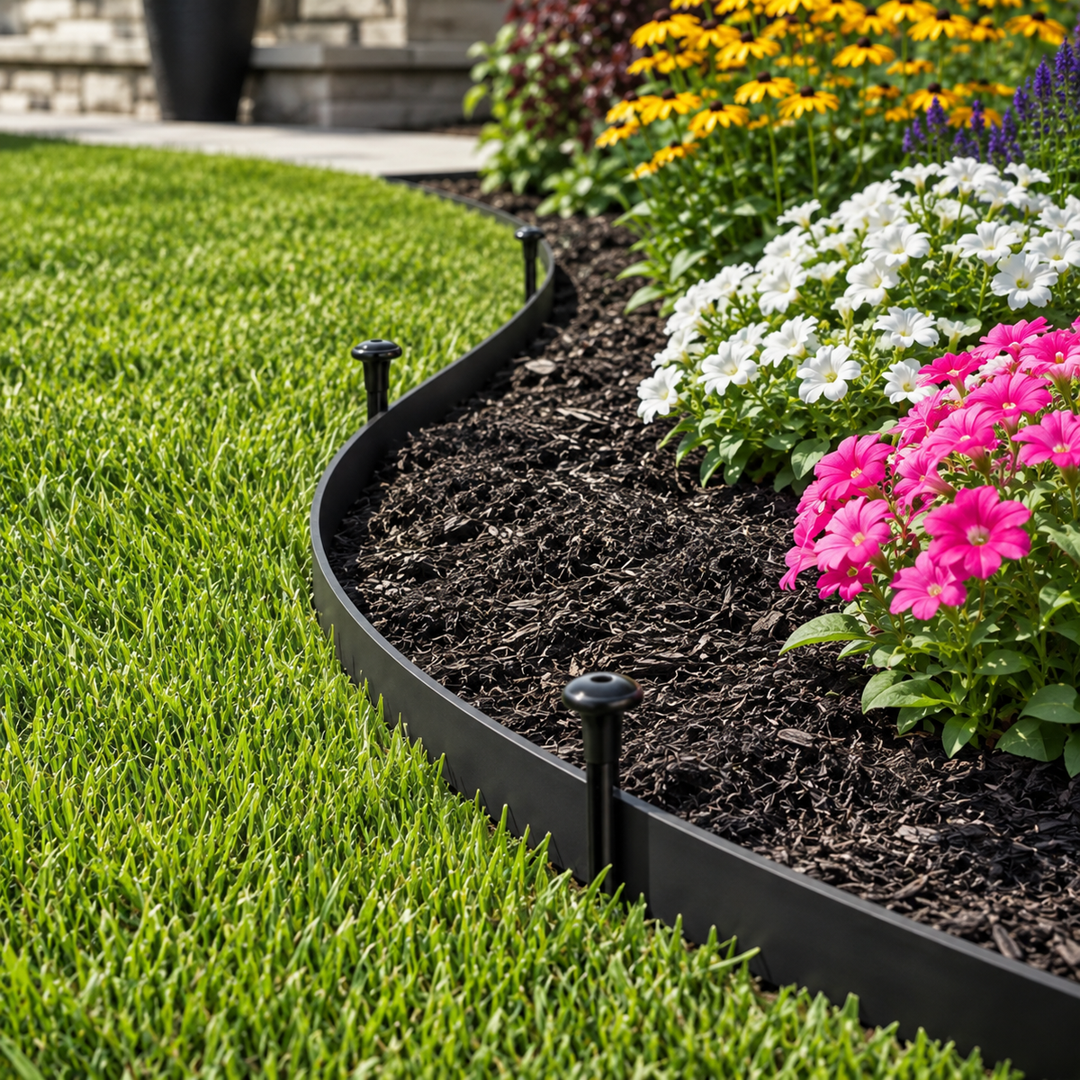 🌱 Flexible No-Dig Garden Edging Kit – Create Clean Borders Fast