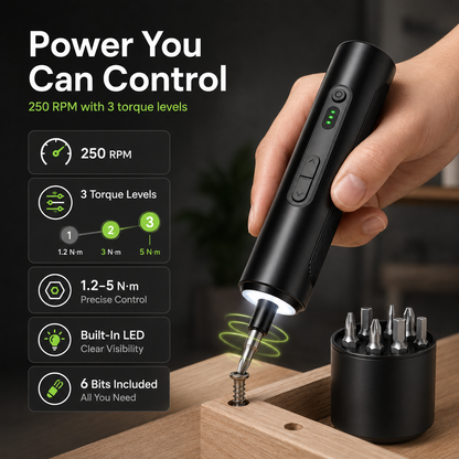 🔧 35-in-1 Rechargeable Electric Screwdriver — Compact Power for Everyday Fixes