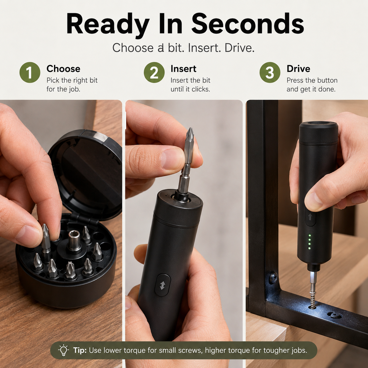 🔧 35-in-1 Rechargeable Electric Screwdriver — Compact Power for Everyday Fixes