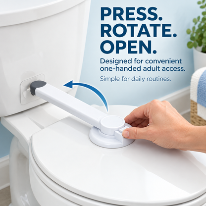 🚽Baby-Proof Toilet Lid Locks – No-Drill Child Safety, Easy One-Hand Use, 2-Pack