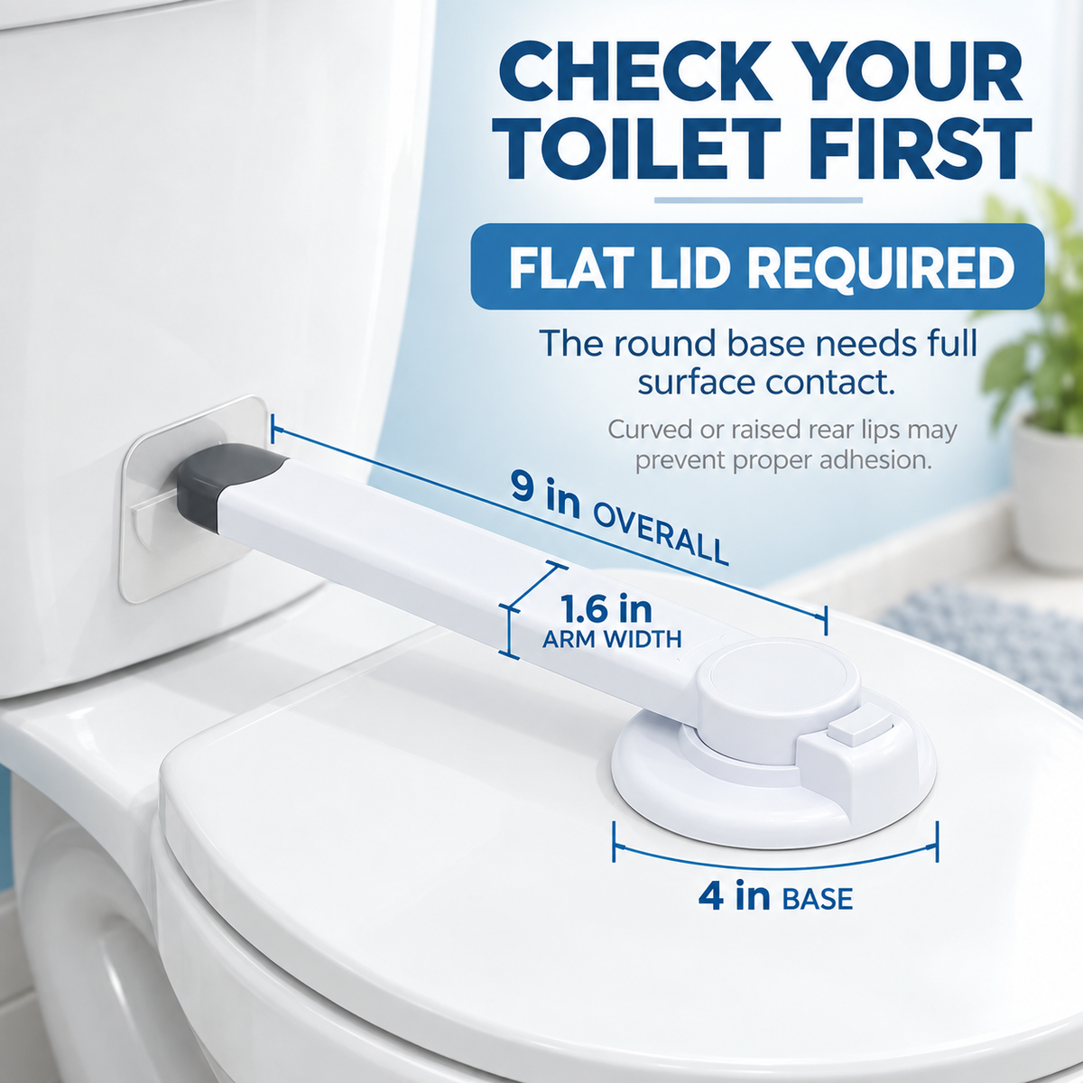 🚽Baby-Proof Toilet Lid Locks – No-Drill Child Safety, Easy One-Hand Use, 2-Pack