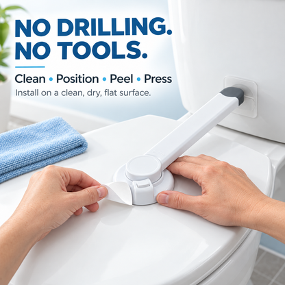 🚽Baby-Proof Toilet Lid Locks – No-Drill Child Safety, Easy One-Hand Use, 2-Pack