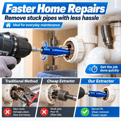 🔧3-Size Pipe Extractor Tool for Broken Pipes & Valves