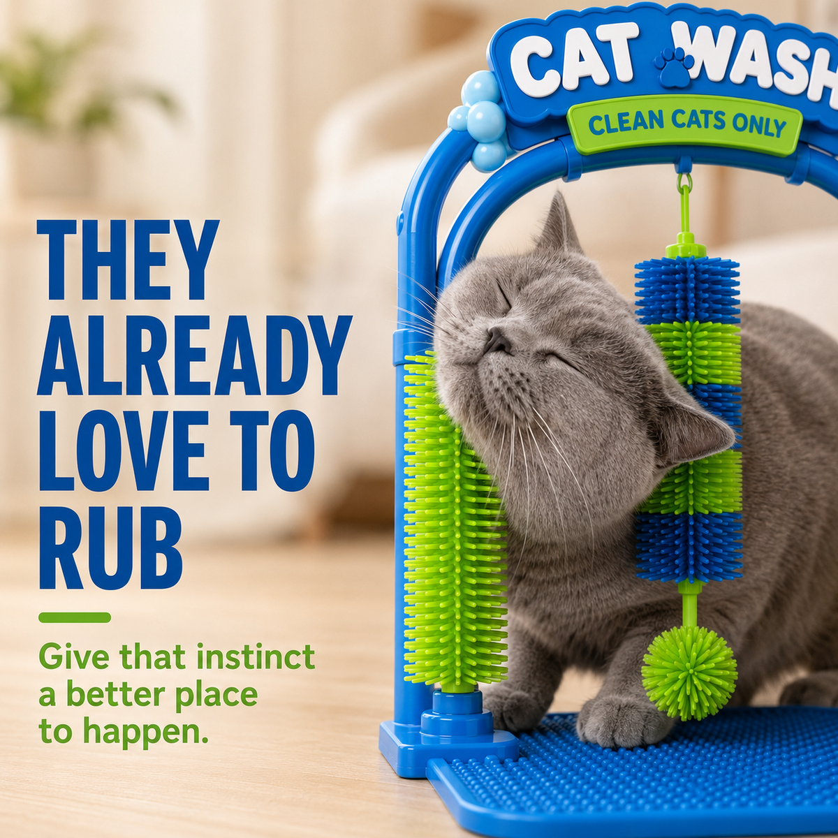 🐾Self-Grooming Cat Brush Arch – Rub, Scratch & Catch Loose Fur