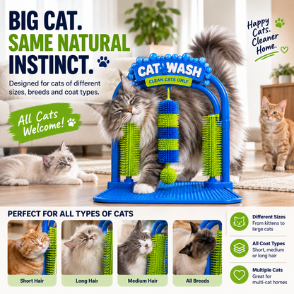 🐾Self-Grooming Cat Brush Arch – Rub, Scratch & Catch Loose Fur