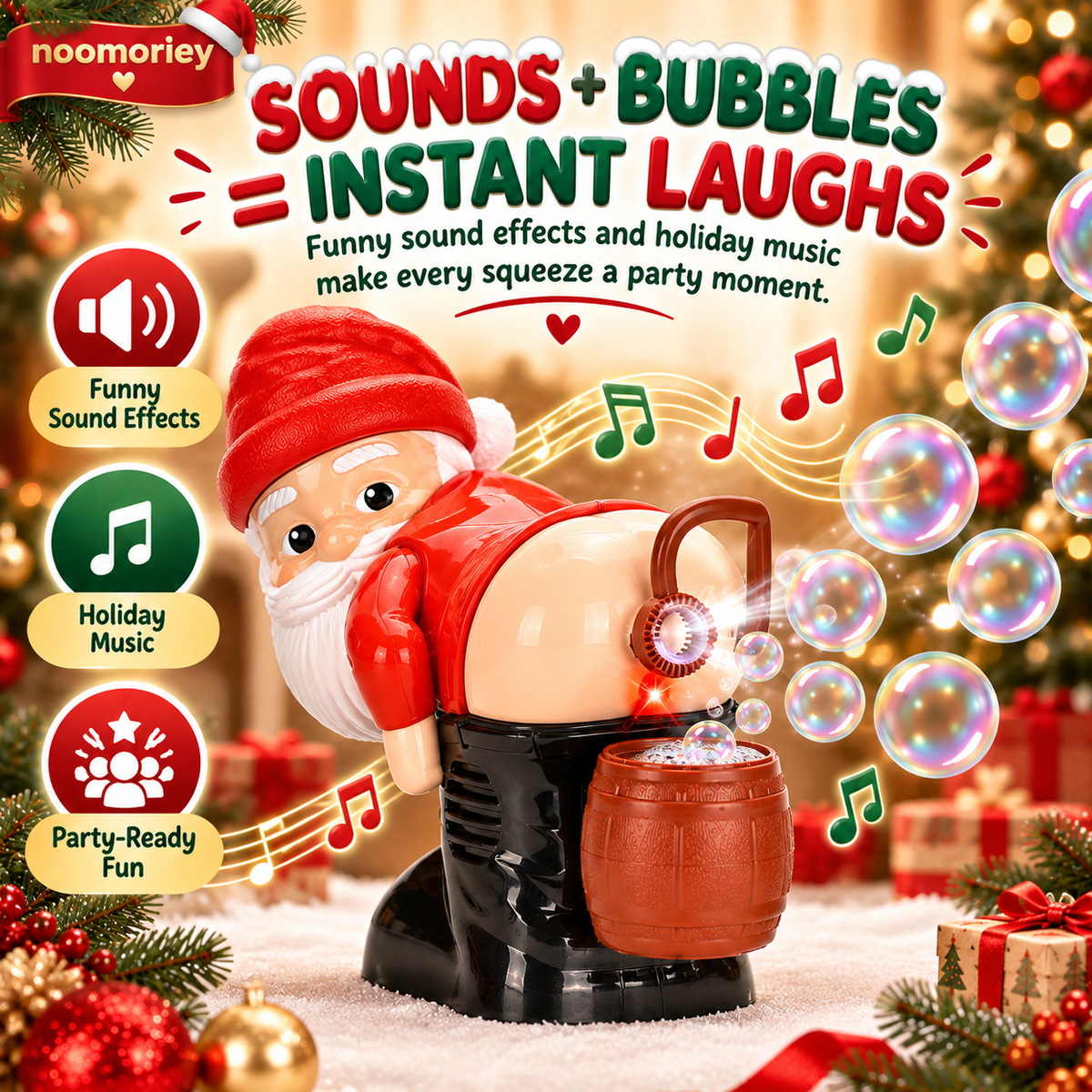 🎅 50% OFF Farting Santa Bubble Machine – The Christmas Toy That Gets Everyone Laughing