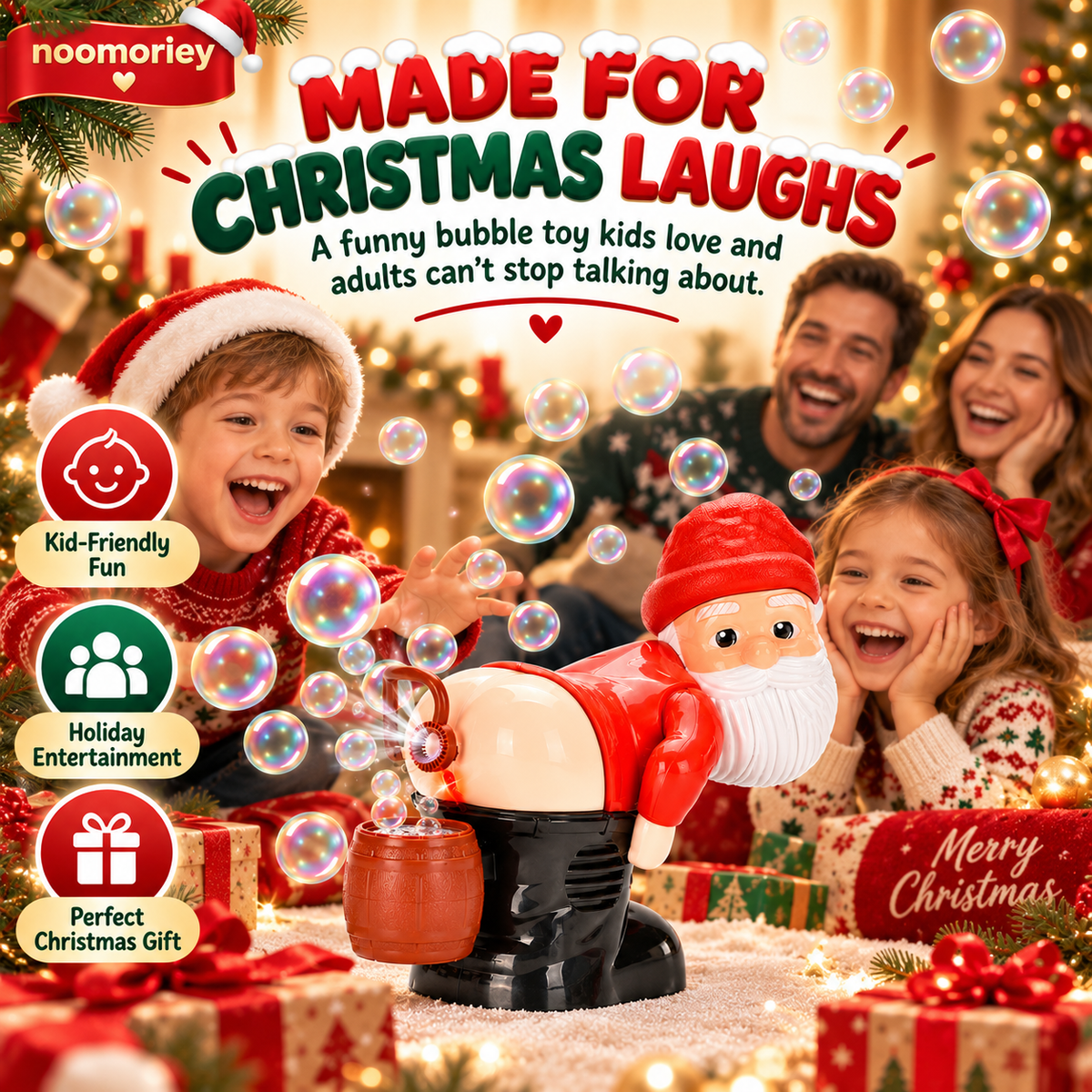 🎅 50% OFF Farting Santa Bubble Machine – The Christmas Toy That Gets Everyone Laughing