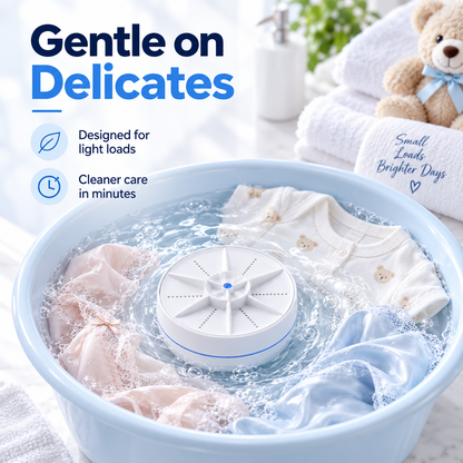 🫧Portable Ultrasonic Washer – Dishes & Small Laundry, 3 Modes