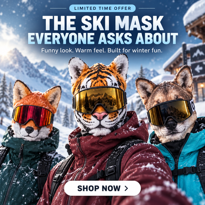 🦊 Animal Face Ski Mask – The Winter Balaclava Everyone Will Ask About