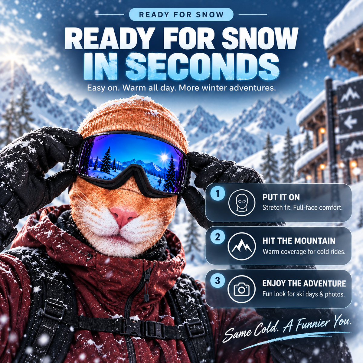 🦊 Animal Face Ski Mask – The Winter Balaclava Everyone Will Ask About