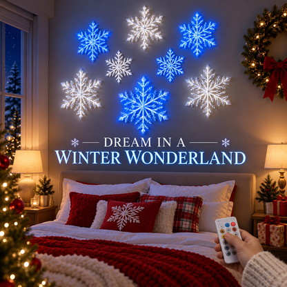 ❄️LED Snowflake Wall Lights – Magical Christmas Home Decor
