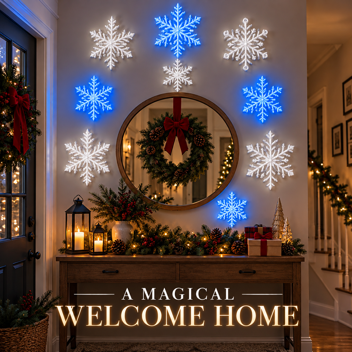 ❄️LED Snowflake Wall Lights – Magical Christmas Home Decor