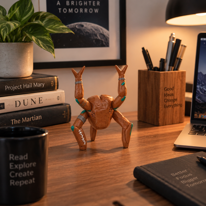 Stone Figurine-Style Ornaments, 3D-Printed Glasses/Pencil Holders
