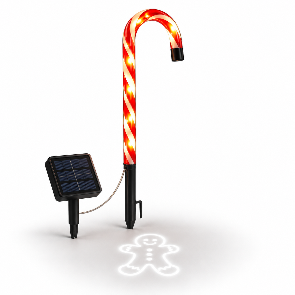 🎄Solar Candy Cane Projector Pathway Lights – Light the Way to Christmas
