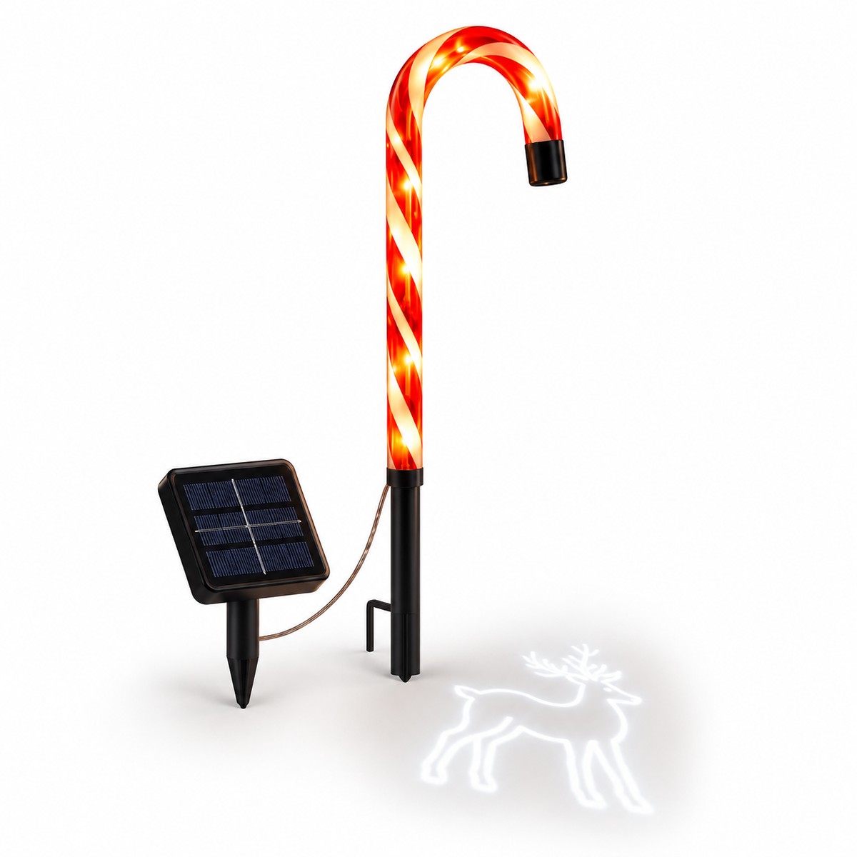 🎄Solar Candy Cane Projector Pathway Lights – Light the Way to Christmas