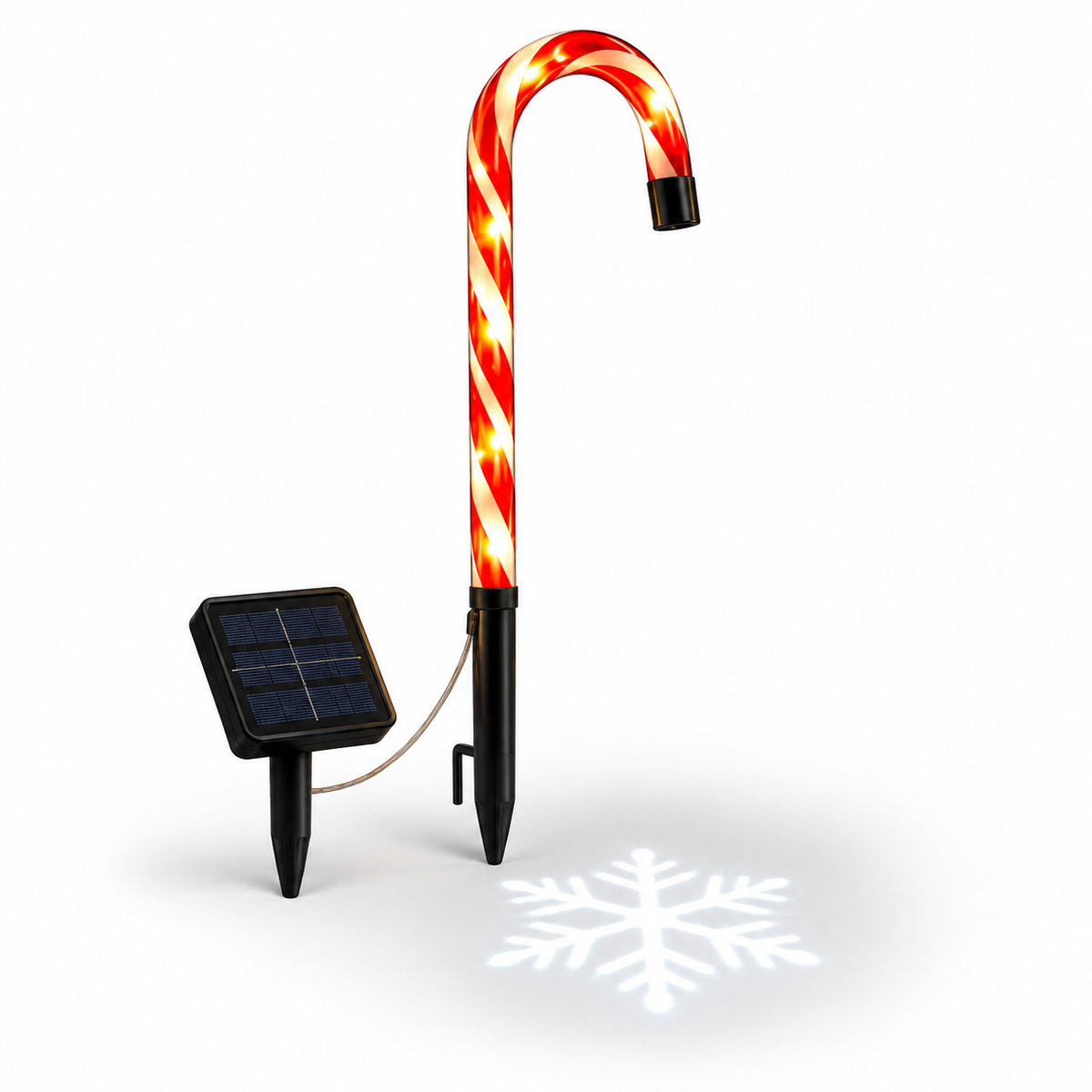 🎄Solar Candy Cane Projector Pathway Lights – Light the Way to Christmas