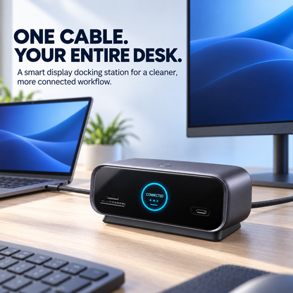 📲 Smart Display USB-C Docking Station – One Cable, A Complete Desktop Setup