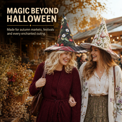 🧙‍♀️Quilted Patchwork Witch Hat – 🎁Choose Your Magical Pattern