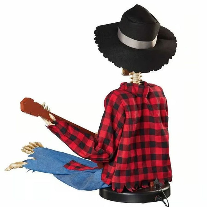 💀 Animated Banjo Skeleton Duo – Motion & Sound Activated Halloween Decor