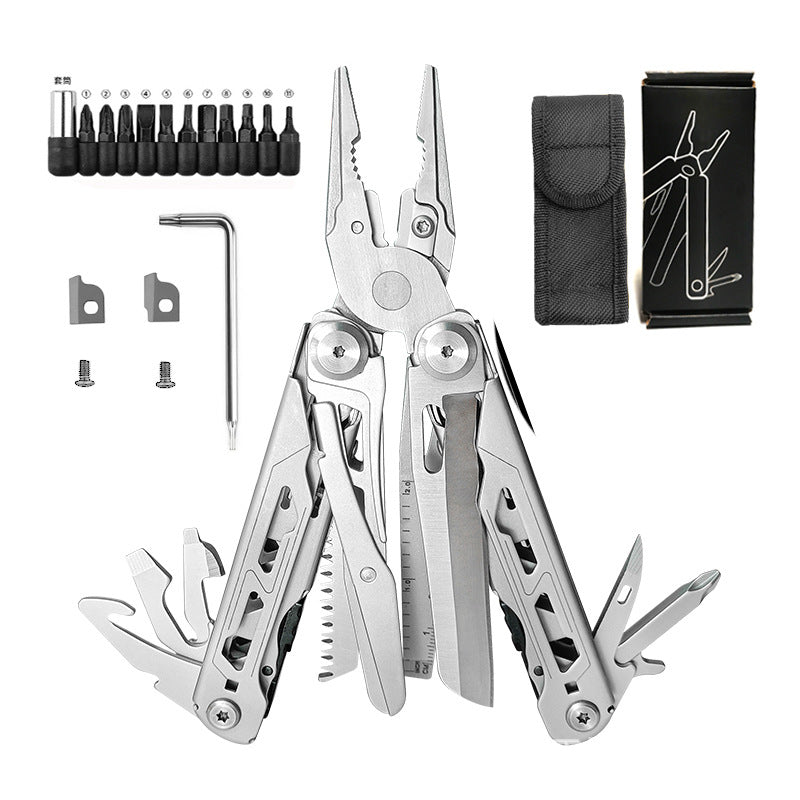 🛠️16-in-1 Camping Multi-Tool with Full-Size Scissors & Carrying Pouch