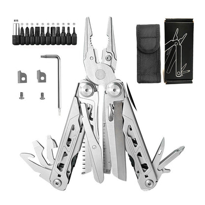 🛠️16-in-1 Camping Multi-Tool with Full-Size Scissors & Carrying Pouch