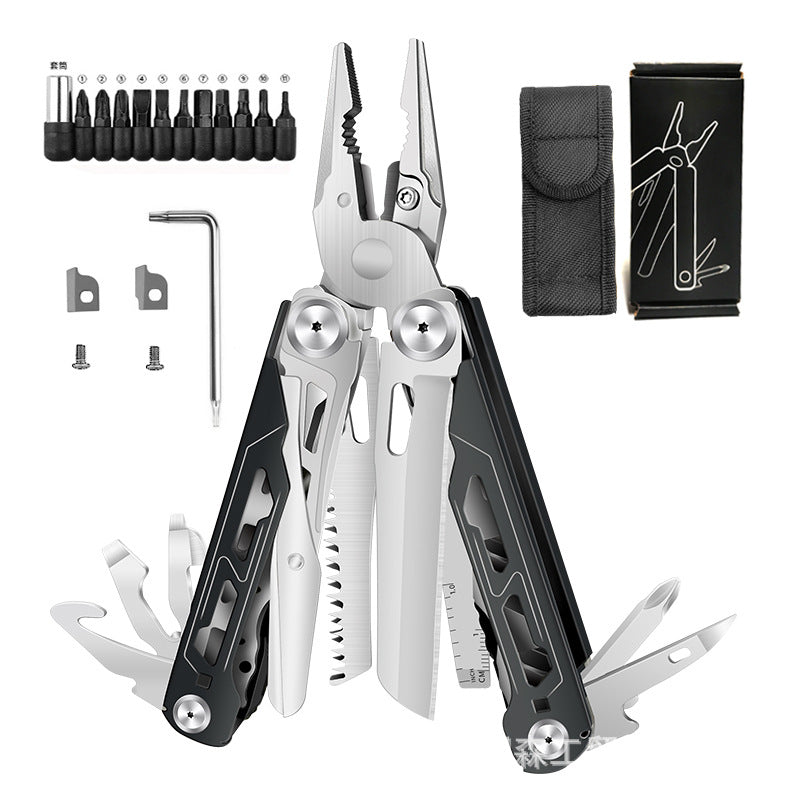 🛠️16-in-1 Camping Multi-Tool with Full-Size Scissors & Carrying Pouch