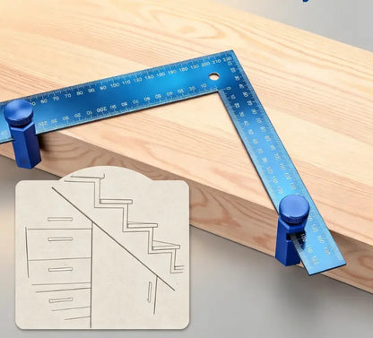 📐🔩Tall Stair Gauges for Framing Square – Hexagonal Stable Lock with Holder & Hook for Carpentry & Circular Saw