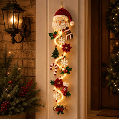 🎄✨ Light-Up Christmas Door Hanger – 6 Festive Holiday Designs