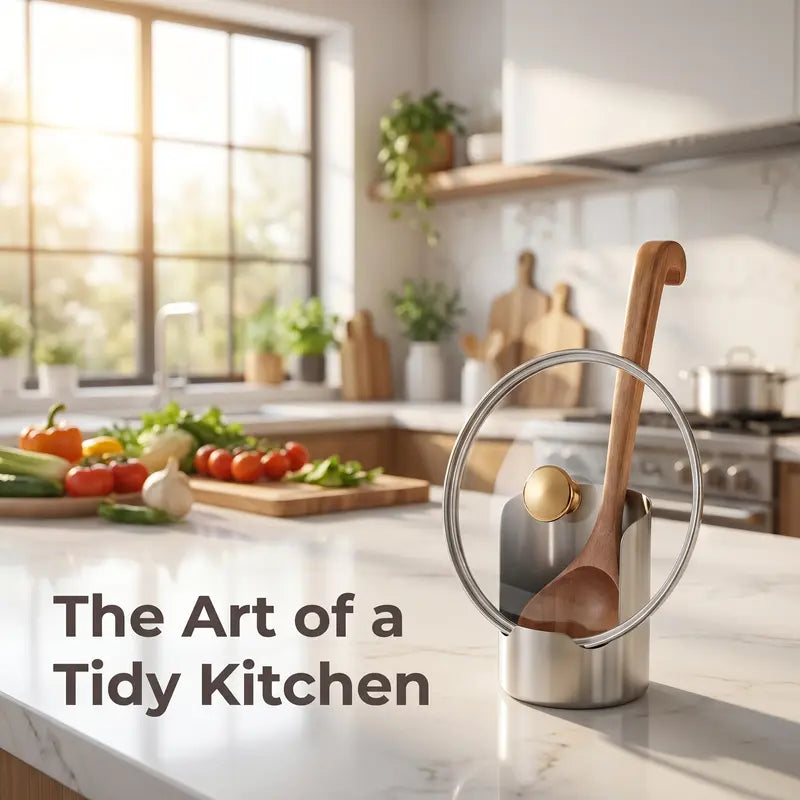 ✨Thickened Stainless Steel Utensil Organizer, Rust Resistant Easy to Clean