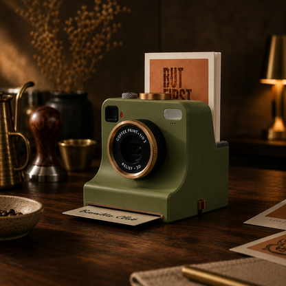 Mechanical Latte Art Camera – Press the Shutter & Decorate Your Coffee