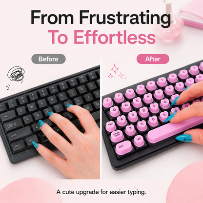 💅 Long Nail Keyboard Key Toppers – Cute Raised Silicone Typing Accessories