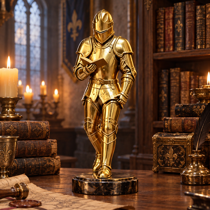 Medieval Knight Bookshelf Decor & Fantasy Book Nook Figurine ⚔️