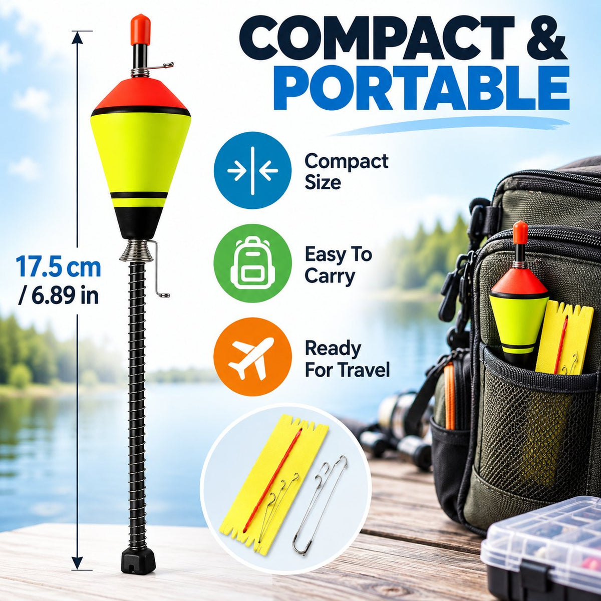 Auto Spring Fishing Float for Freshwater Saltwater Fishing