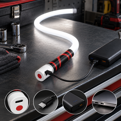 🔧 Bendable LED Work Light – Hands-Free Lighting for Tight, Dark Spaces