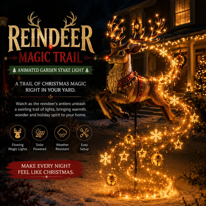 🎅2026 New Santa’s Flying Sleigh Gift Cascade – Solar Christmas Garden Light✨