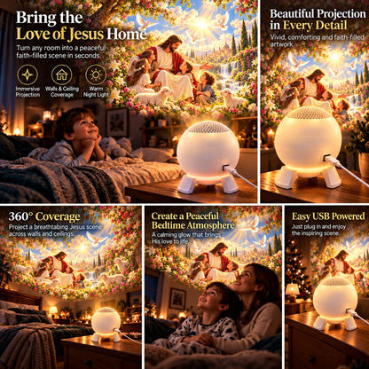 ⏰Today Only -49% OFF🔥✝️ Jesus Loves the Little Children 5D Projection Light – Fill Your Home With Christ’s Love & Heavenly Peace