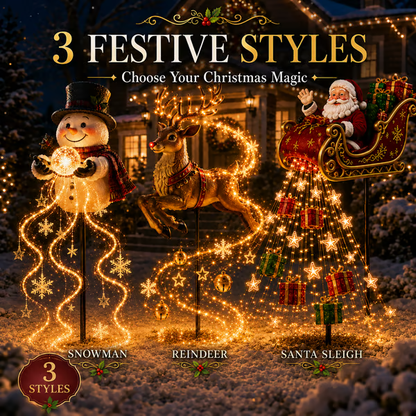 🎅2026 New Santa’s Flying Sleigh Gift Cascade – Solar Christmas Garden Light✨