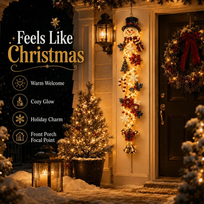 🎄✨ Light-Up Christmas Door Hanger – 6 Festive Holiday Designs