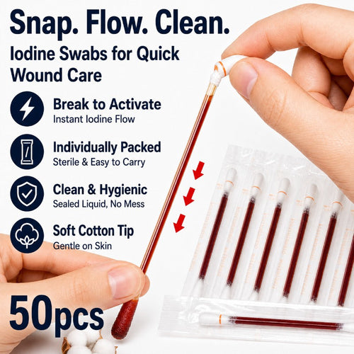 Snap-Activated Iodophor Swabs – Pre-Filled Portable Applicators