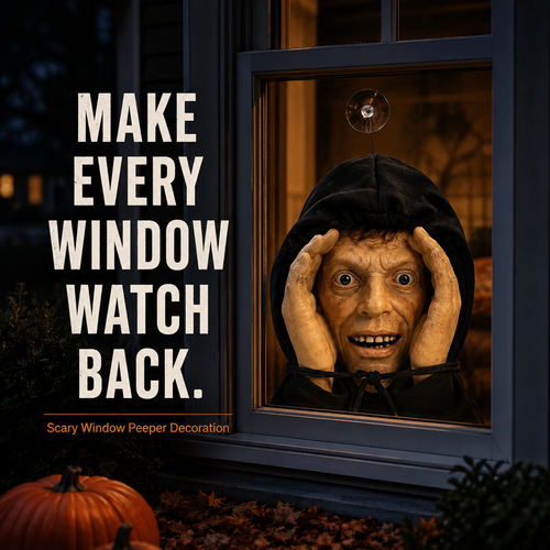 🤣👻Scary Peeper Freak Halloween Decoration – The Ultimate Window Prank! 🎃🧟‍♀️